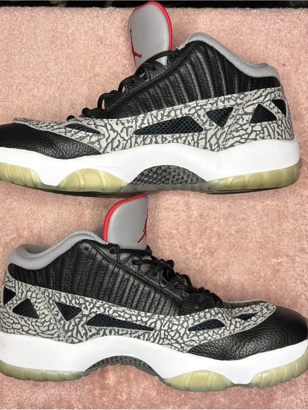 Size 11.5 - Air Jordan 11 Retro IE Low Black Cement